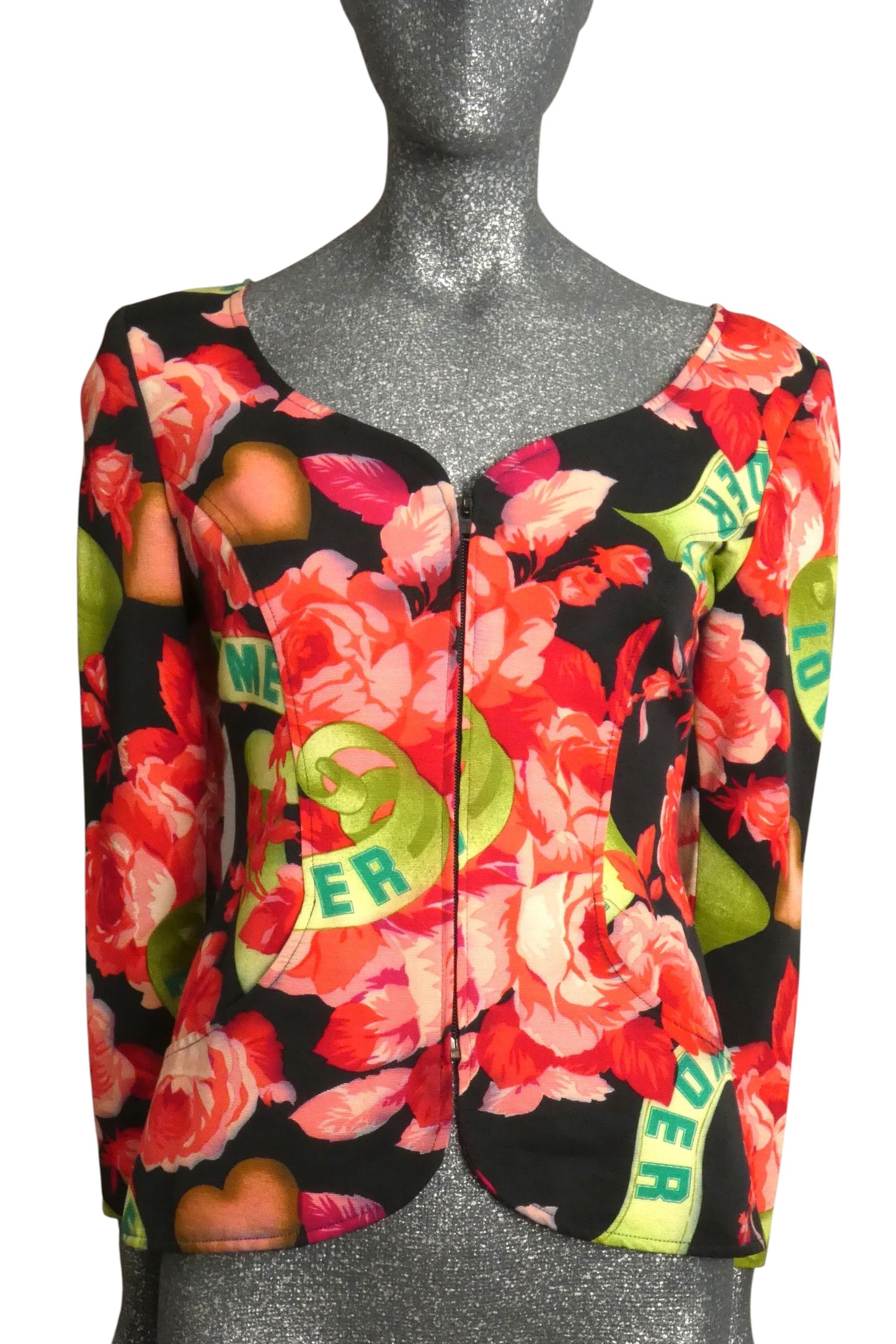 1990s Floral Faille Jacket, Size 8