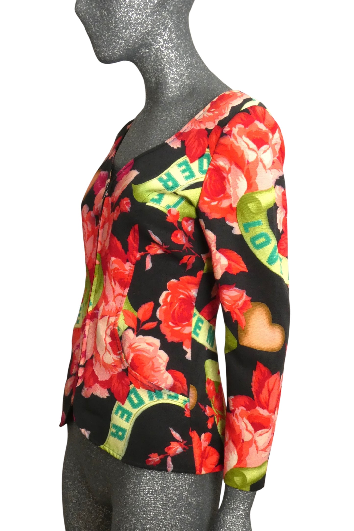 1990s Floral Faille Jacket, Size 8