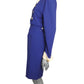 CHRISTIAN LACROIX - 1990 2pc Blue Gabardine Skirt Ensemble, Size-12