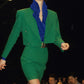 GIANNI VERSACE COUTURE - 1989 Green Wool Skirt Suit, Size-8