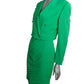 GIANNI VERSACE COUTURE - 1989 Green Wool Skirt Suit, Size-8