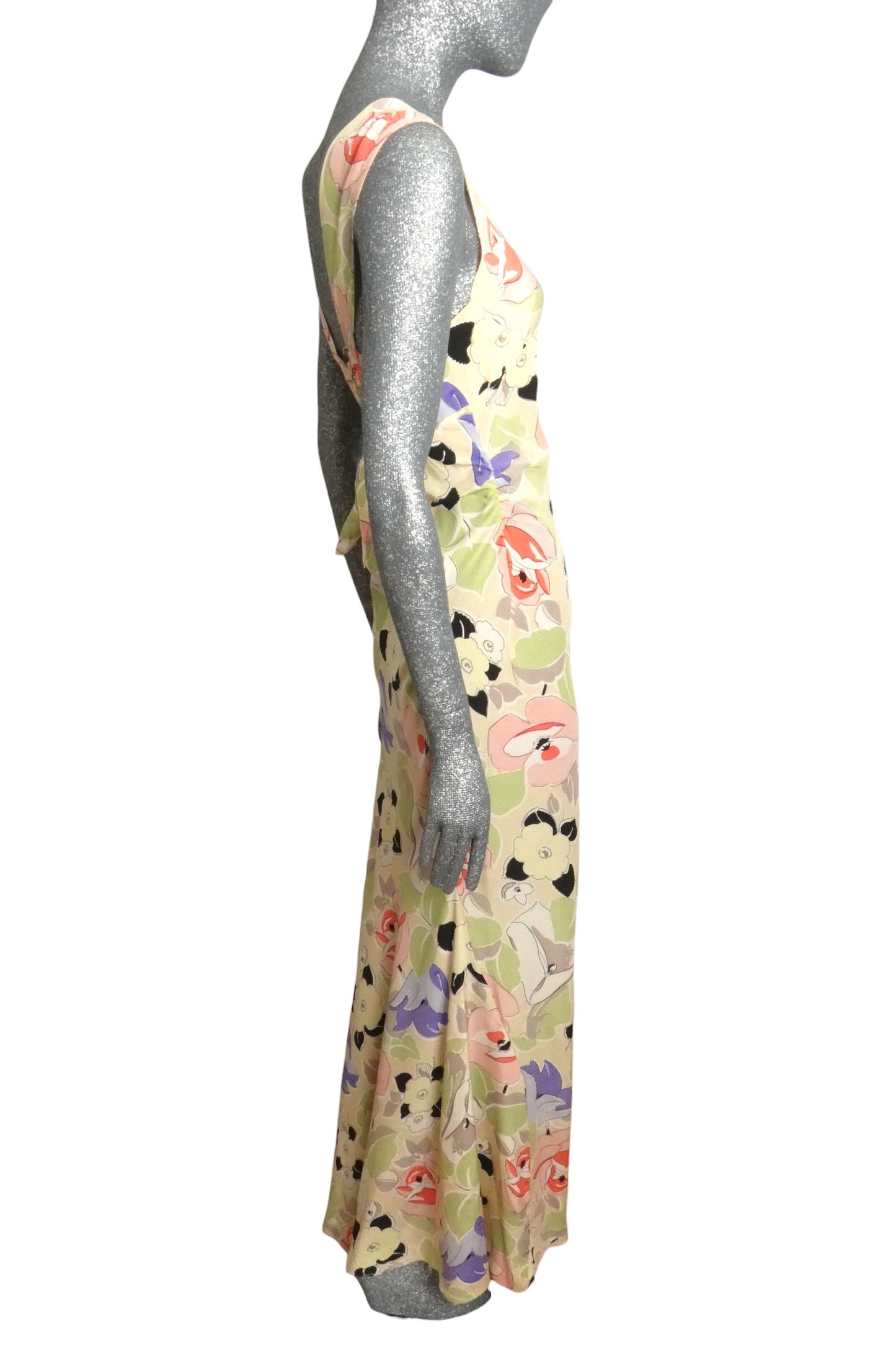 1930s Silk Bias Cut Gown, Size 2