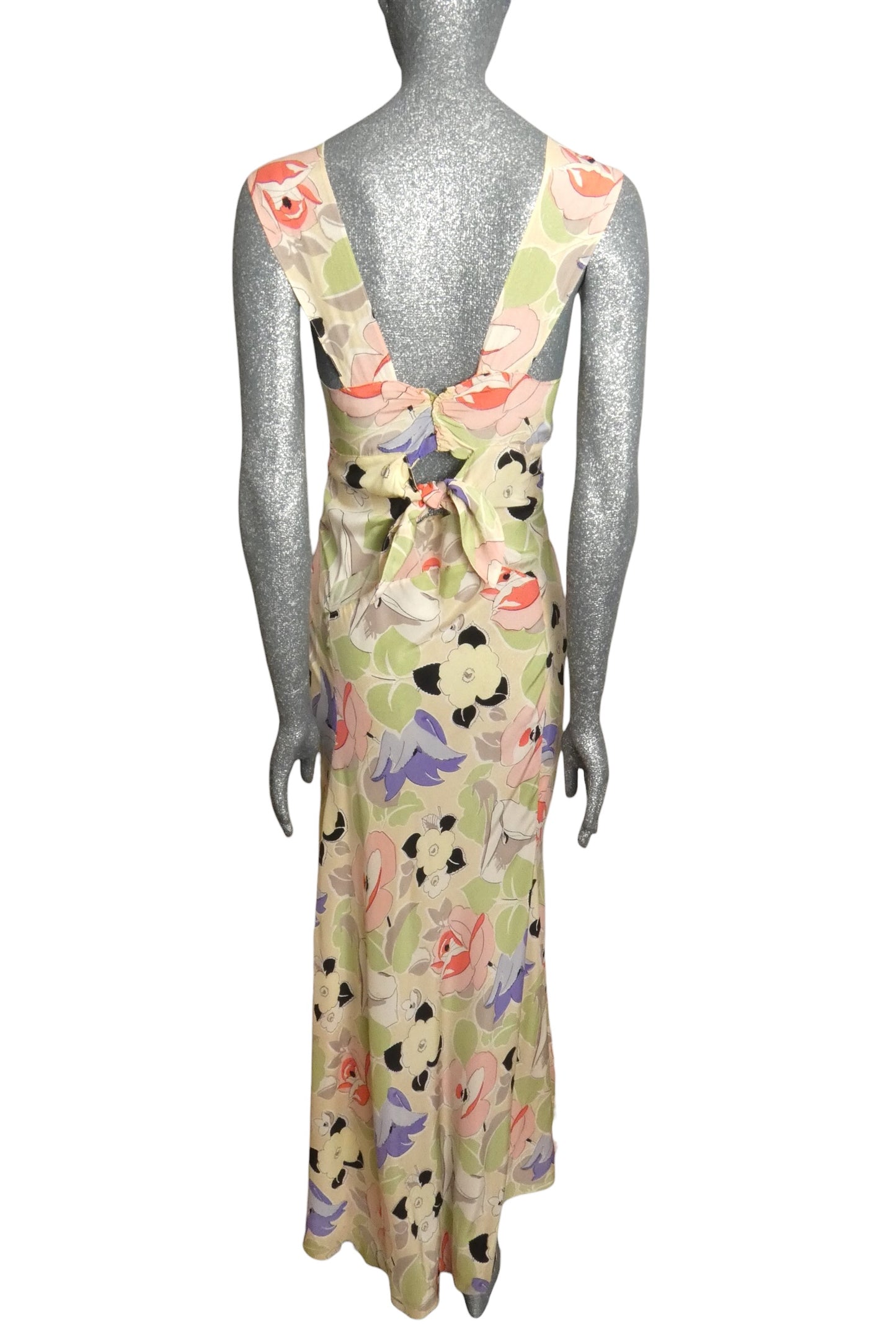 1930s Silk Bias Cut Gown, Size 2