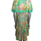 1920s Floral Chiffon Dress, Size 6