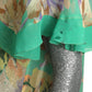 1920s Floral Chiffon Dress, Size 6