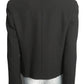 CHLOE - Black Wool Crepe Jacket with Silver Bracelet Cuffs, Size-8