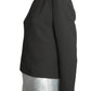 CHLOE - Black Wool Crepe Jacket with Silver Bracelet Cuffs, Size-8