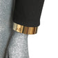 CHLOE - Black Wool Crepe Jacket with Silver Bracelet Cuffs, Size-8