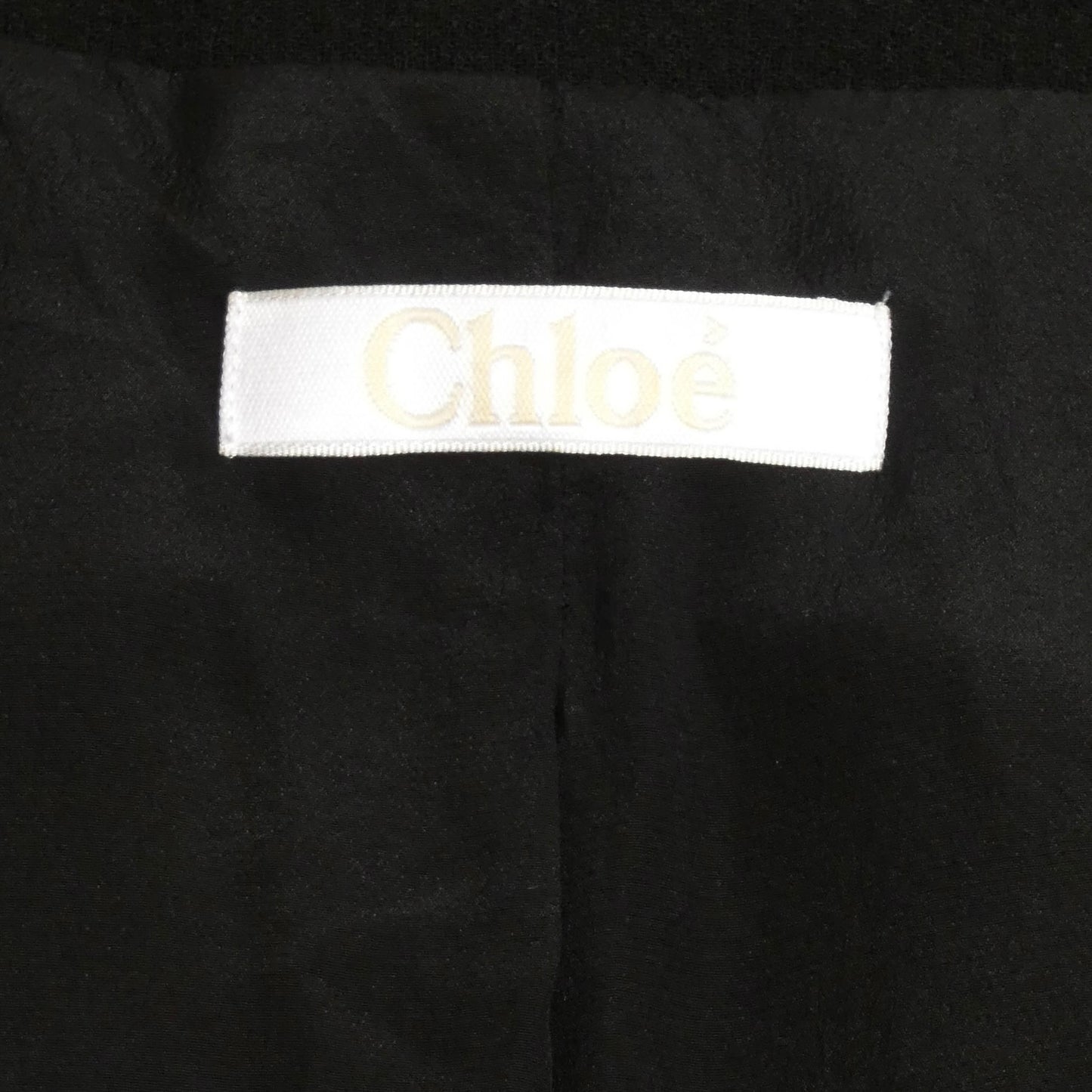 CHLOE - Black Wool Crepe Jacket with Silver Bracelet Cuffs, Size-8