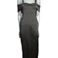 OFF-WHITE - 2018 Black Satin Sheath Dress, Size-12