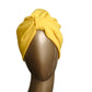 MOSCHINO COUTURE!  2021 Yellow Crepe Turban