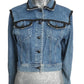 MOSCHINO - 1980s Braid Trimmed Denim Jacket, Size-8