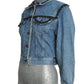 MOSCHINO - 1980s Braid Trimmed Denim Jacket, Size-8