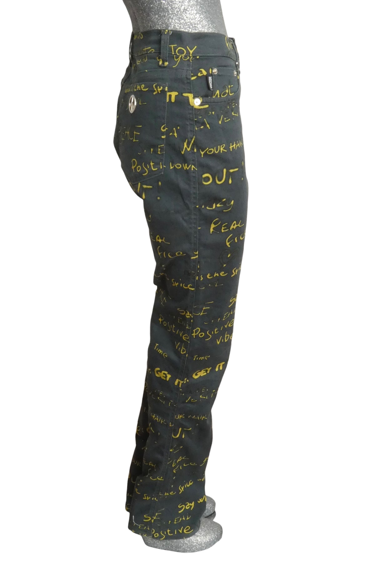 MOSCHINO CHEAP & CHIC - 1990s Cotton Print Trousers, Size-10