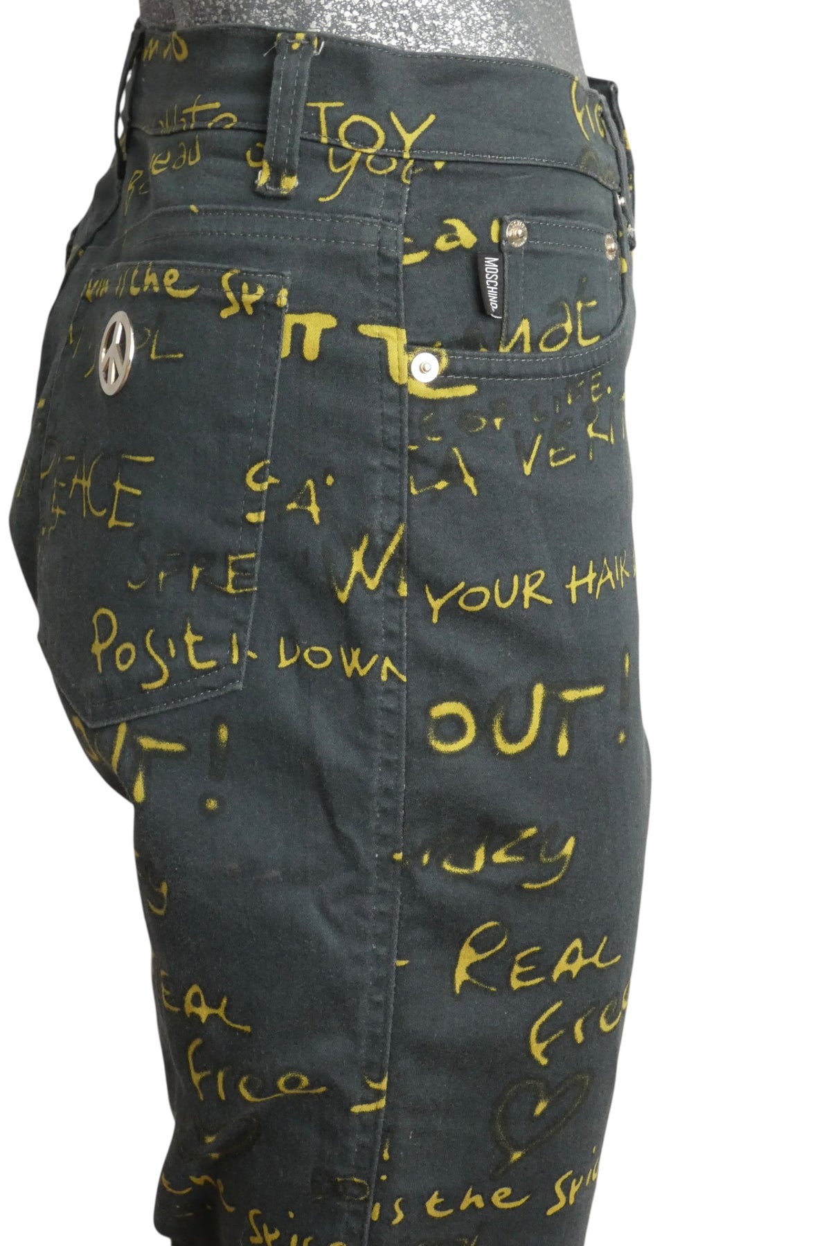 MOSCHINO CHEAP & CHIC - 1990s Cotton Print Trousers, Size-10