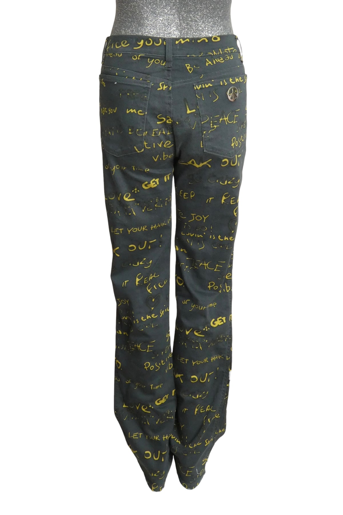 MOSCHINO CHEAP & CHIC - 1990s Cotton Print Trousers, Size-10