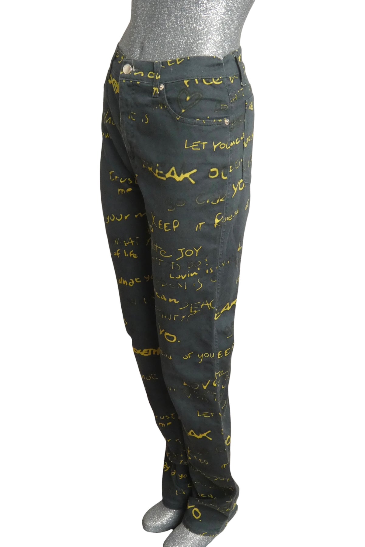 MOSCHINO CHEAP & CHIC - 1990s Cotton Print Trousers, Size-10