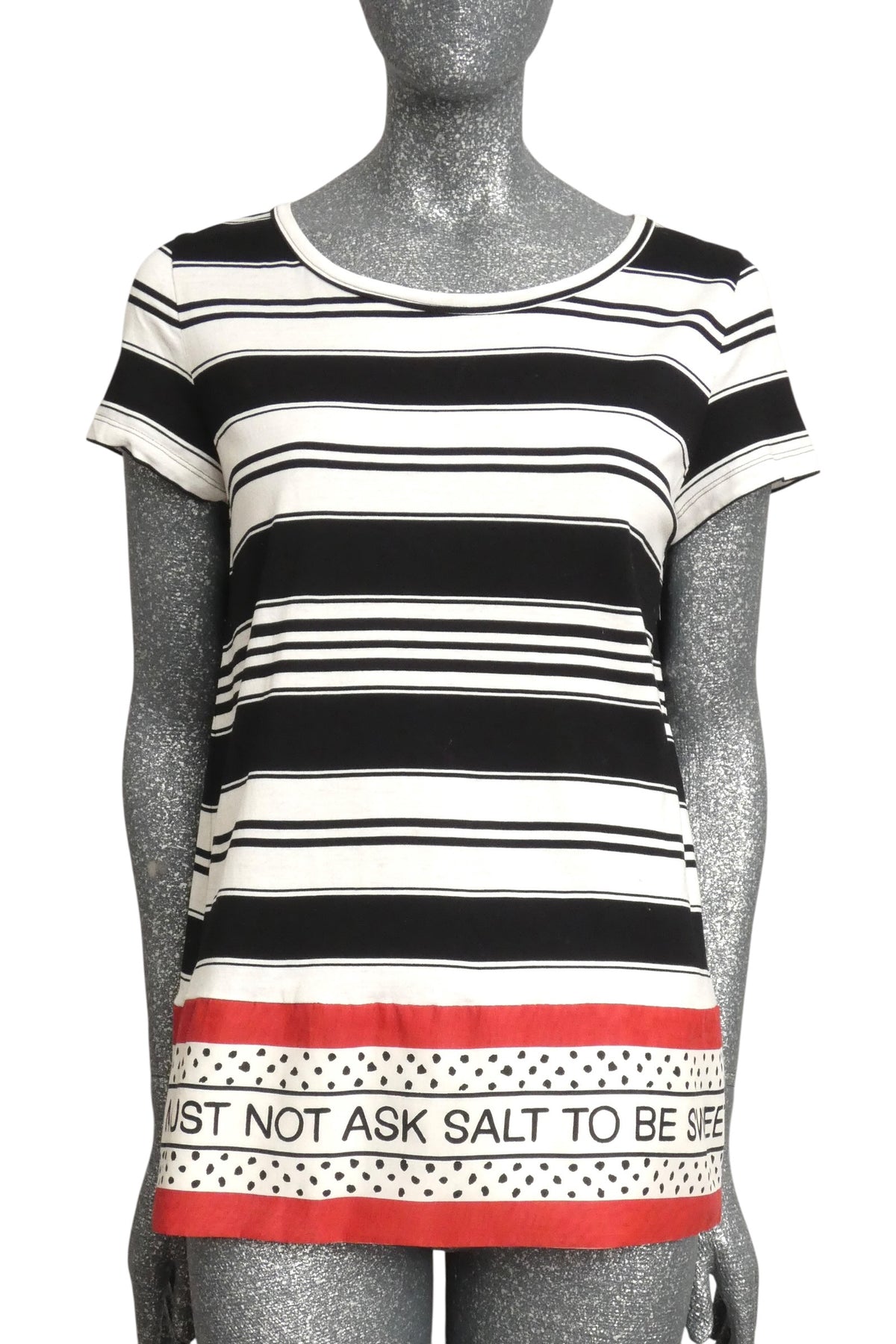 MOSCHINO CHEAP & CHIC - Cotton Stripe T-Shirt, Size-14