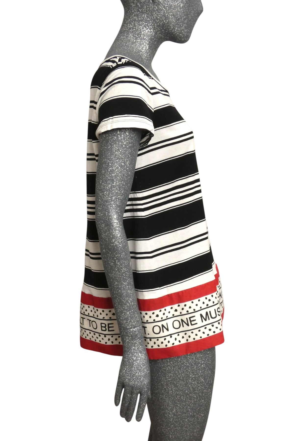MOSCHINO CHEAP & CHIC - Cotton Stripe T-Shirt, Size-14