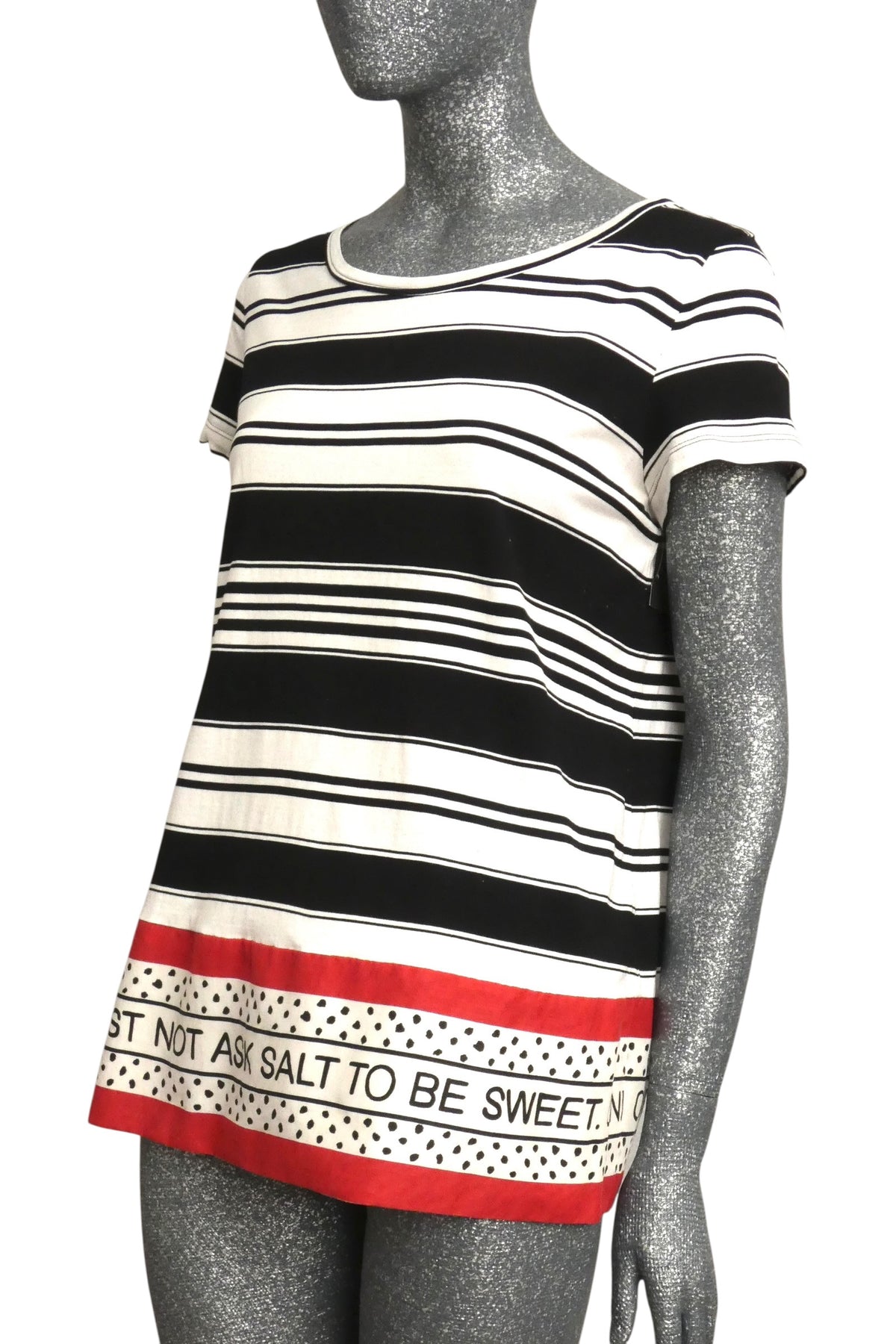 MOSCHINO CHEAP & CHIC - Cotton Stripe T-Shirt, Size-14