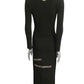 MOSCHINO JEANS - Printed Knit Maxi Dress, Size 8
