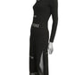 MOSCHINO JEANS - Printed Knit Maxi Dress, Size 8