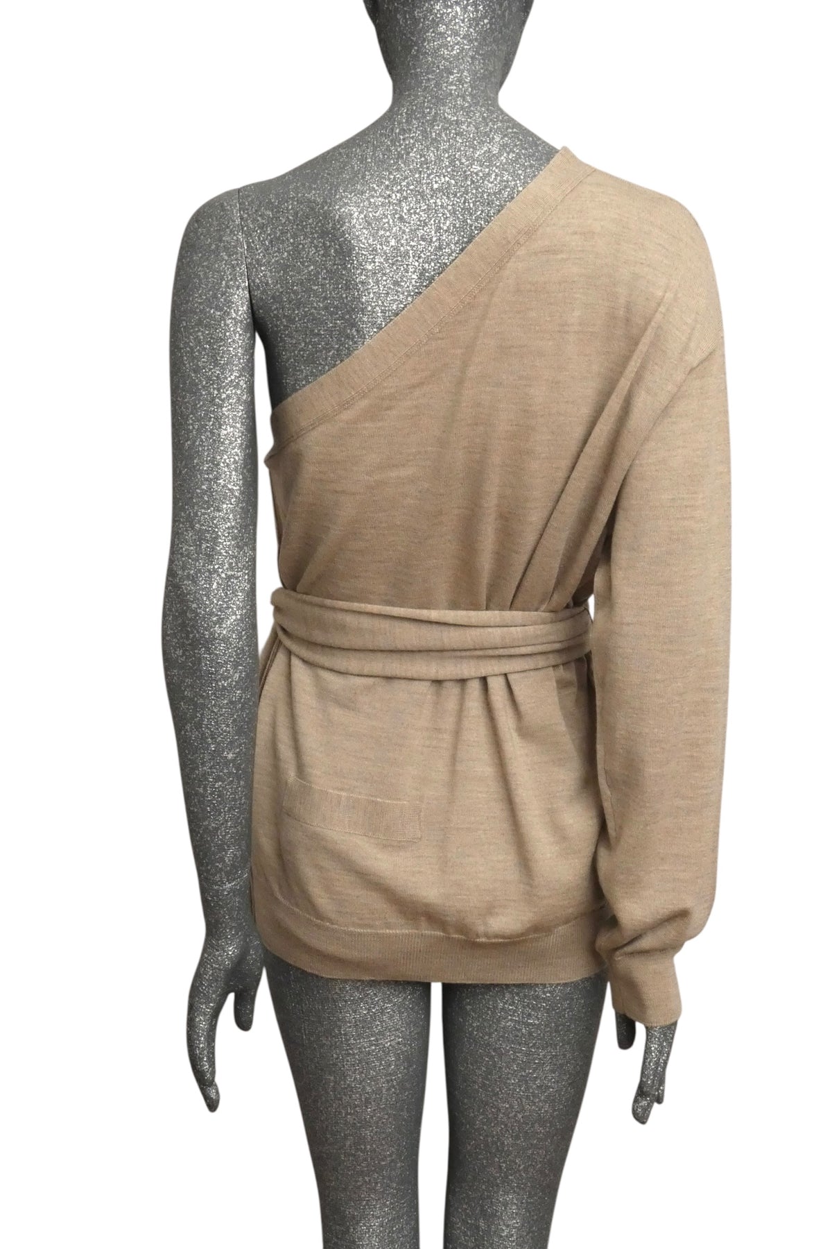 MOSCHINO COUTURE! - S2025 Brown One Shoulder Cardigan, Multiple Items Available