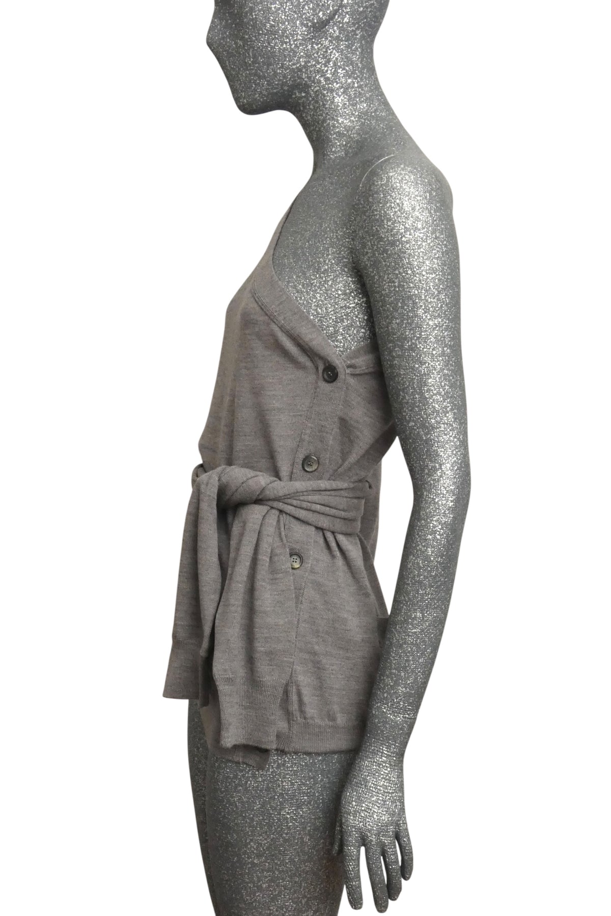 MOSCHINO COUTURE! - S2025 Grey One Shoulder Cardigan, Multiple Items Available
