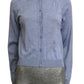 MOSCHINO COUTURE! - 2025 Blue Backless Cardigan, Multiple Sizes Available