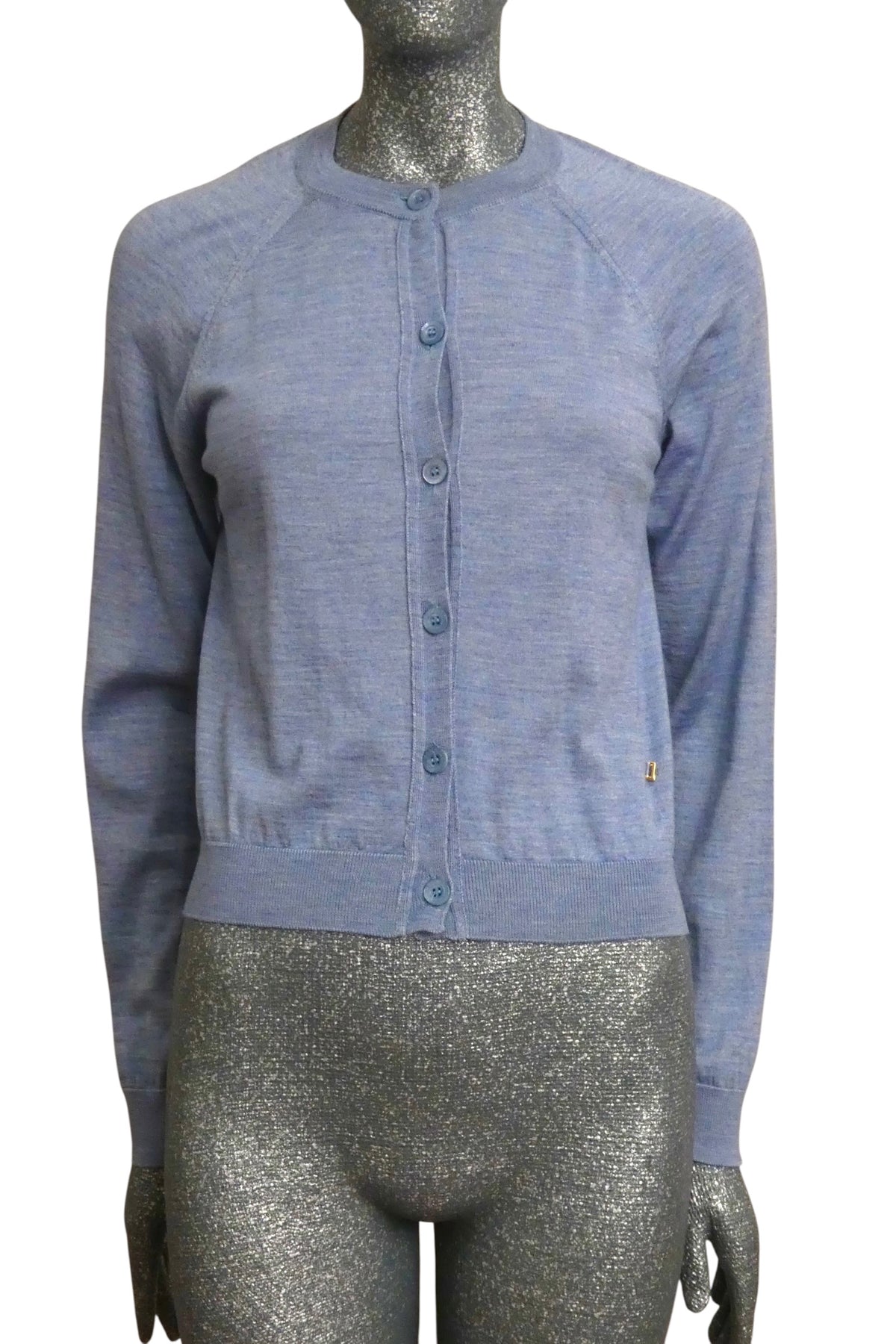 MOSCHINO COUTURE! - 2025 Blue Backless Cardigan, Multiple Sizes Available