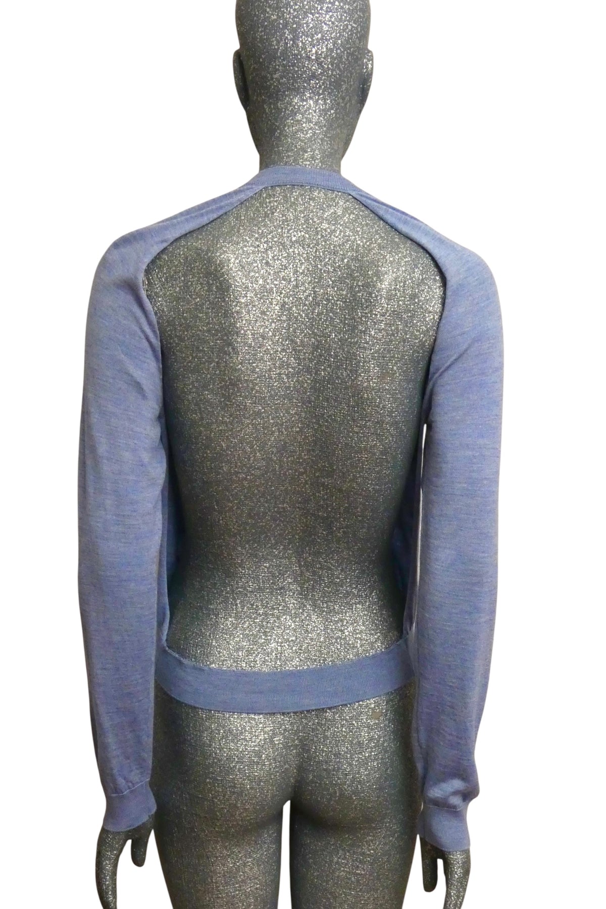 MOSCHINO COUTURE! - 2025 Blue Backless Cardigan, Multiple Sizes Available