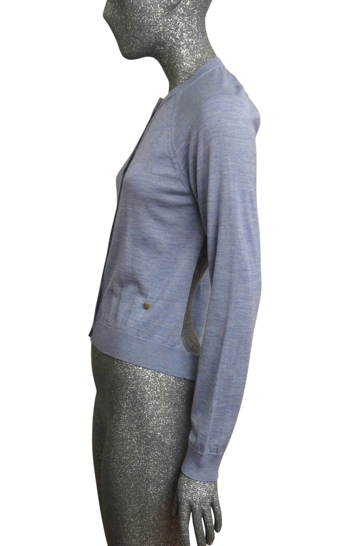 MOSCHINO COUTURE! - 2025 Blue Backless Cardigan, Multiple Sizes Available