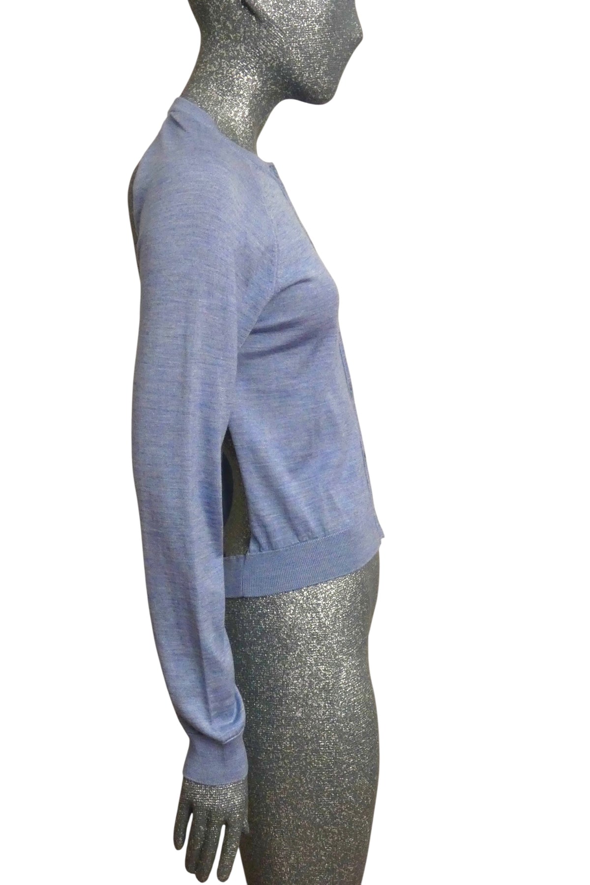 MOSCHINO COUTURE! - 2025 Blue Backless Cardigan, Multiple Sizes Available