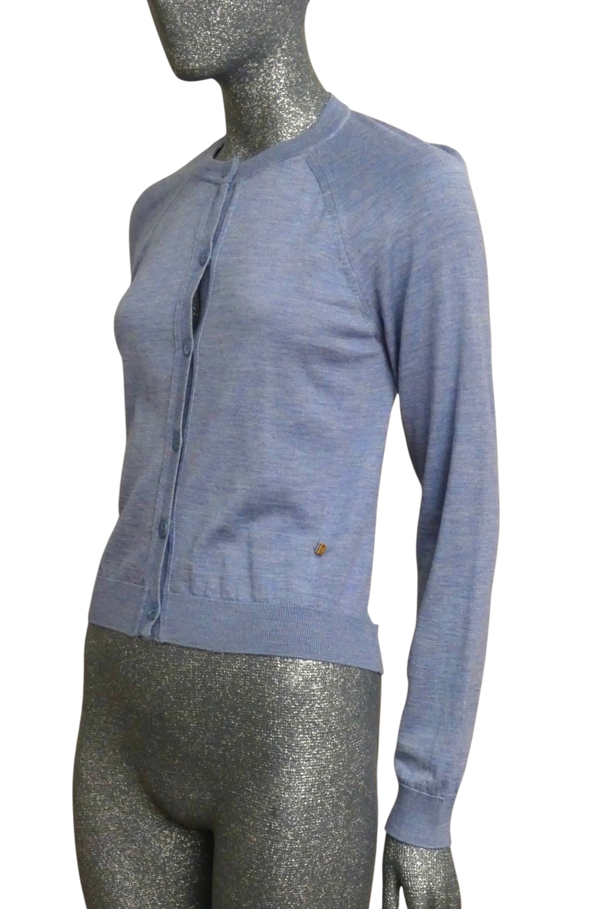MOSCHINO COUTURE! - 2025 Blue Backless Cardigan, Multiple Sizes Available