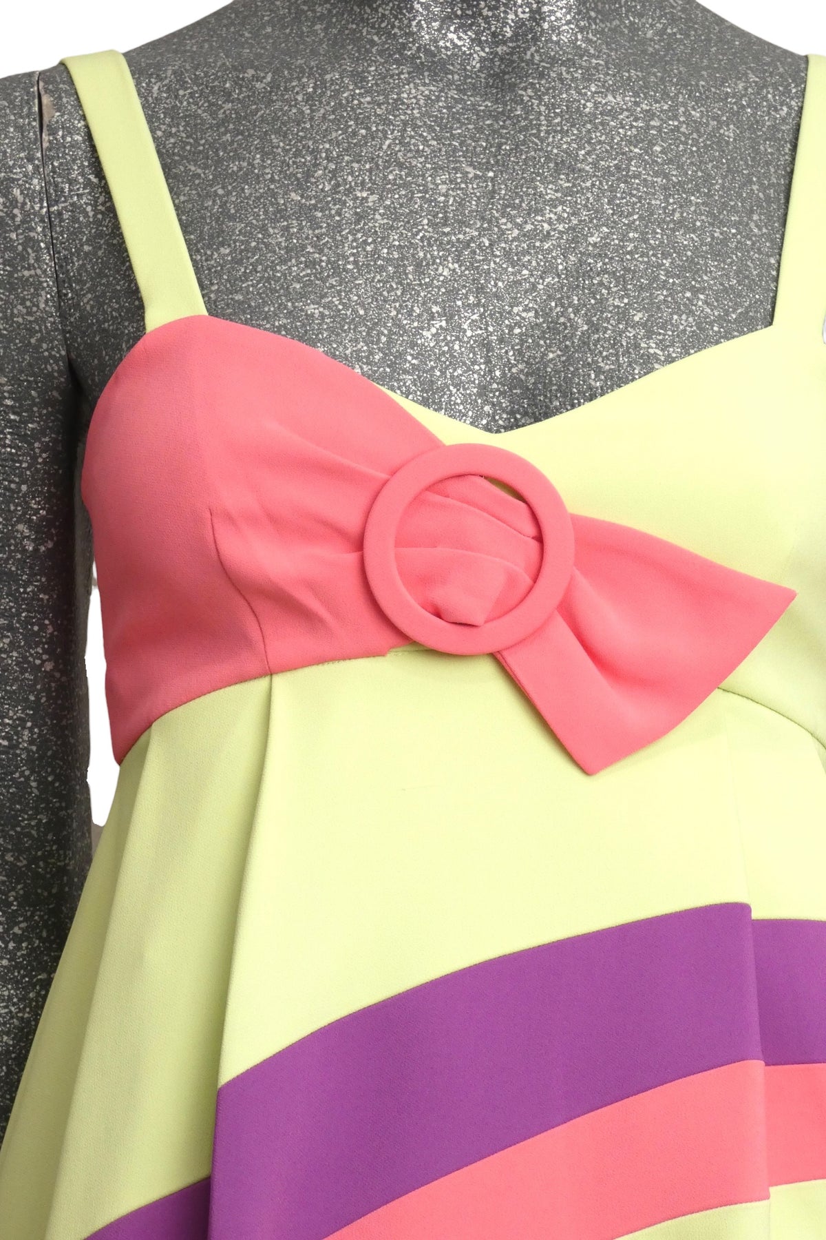 MOSCHINO COUTURE! - R2023 Lime & Pink Color Block Dress, Multiple Items Available