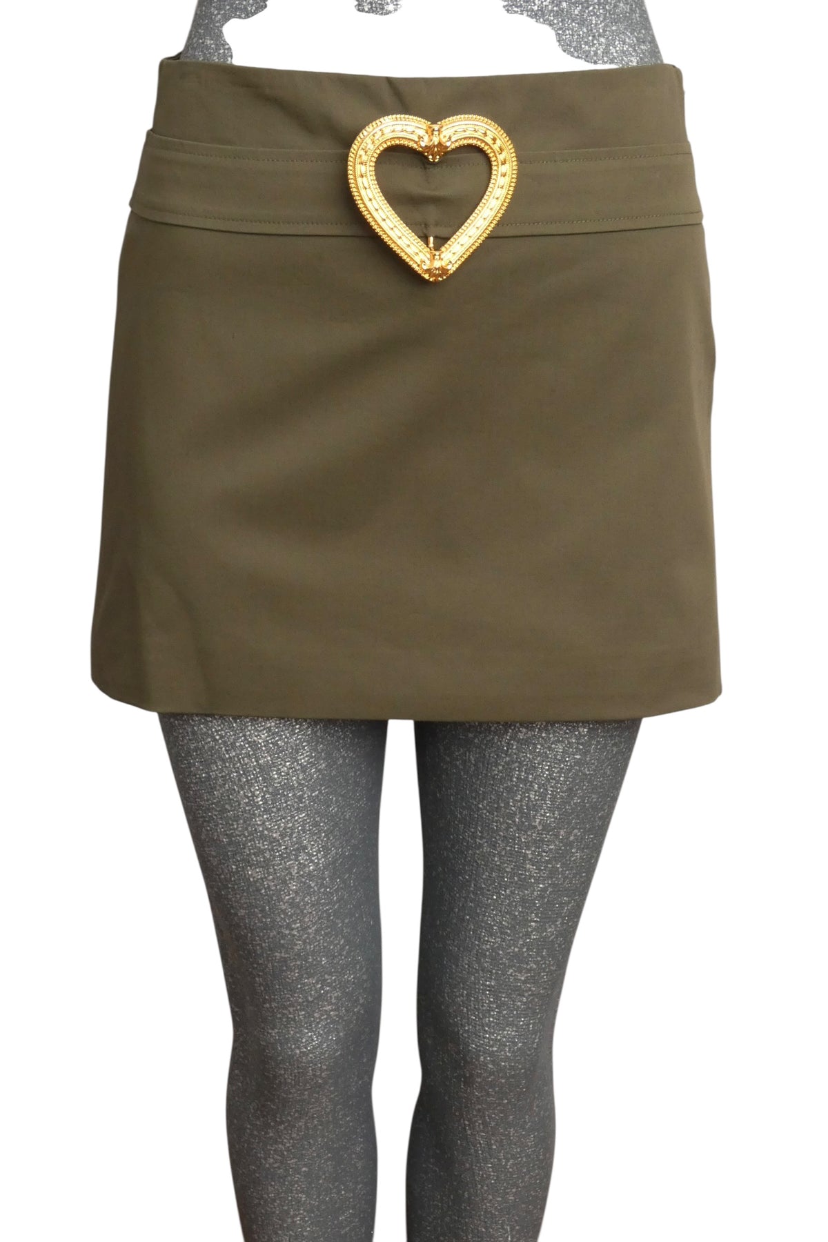 MOSCHINO COUTURE! - S2024 Olive Cotton Mini Skirt, Multiple Items Available