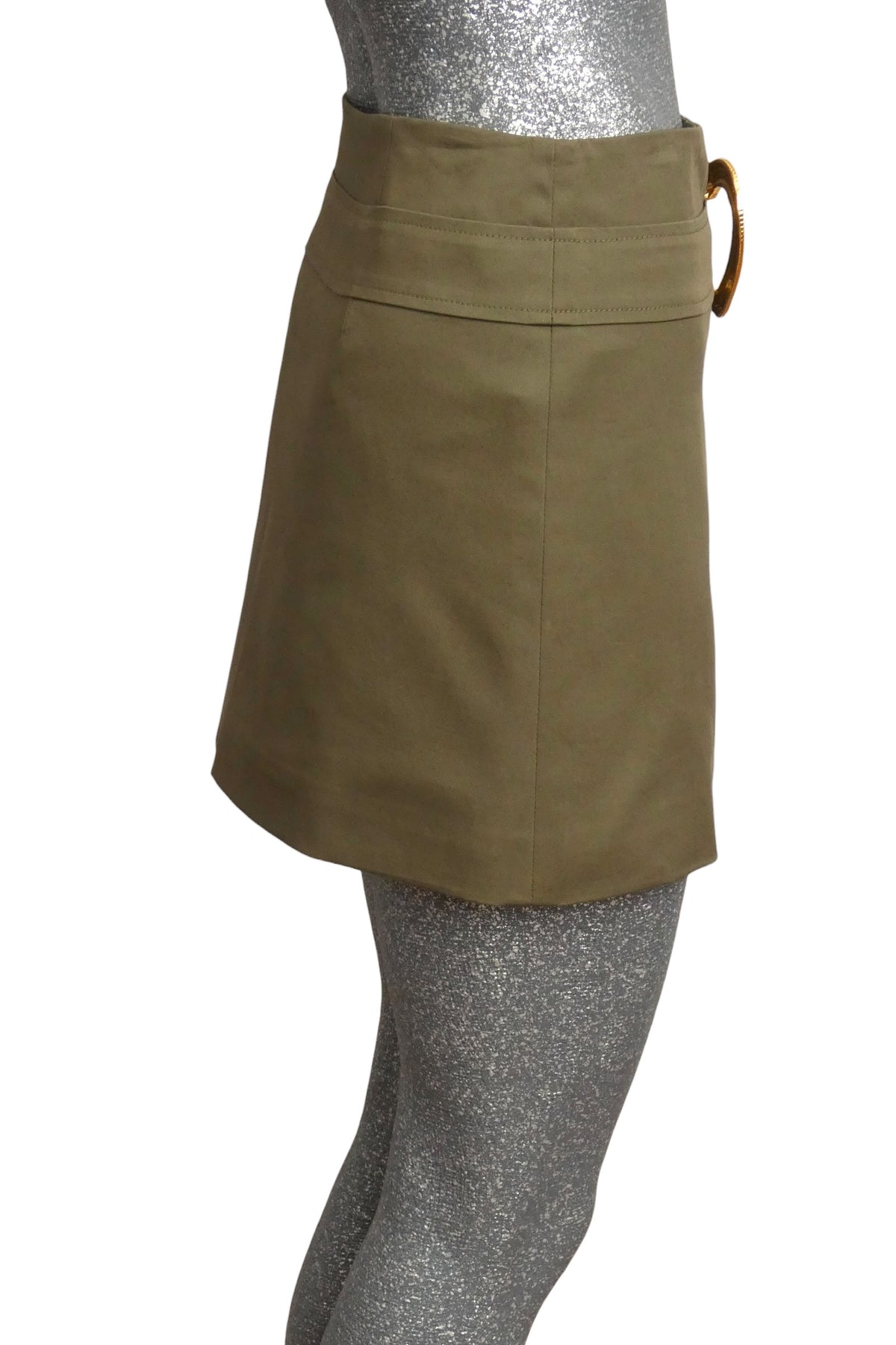 MOSCHINO COUTURE! - S2024 Olive Cotton Mini Skirt, Multiple Items Available