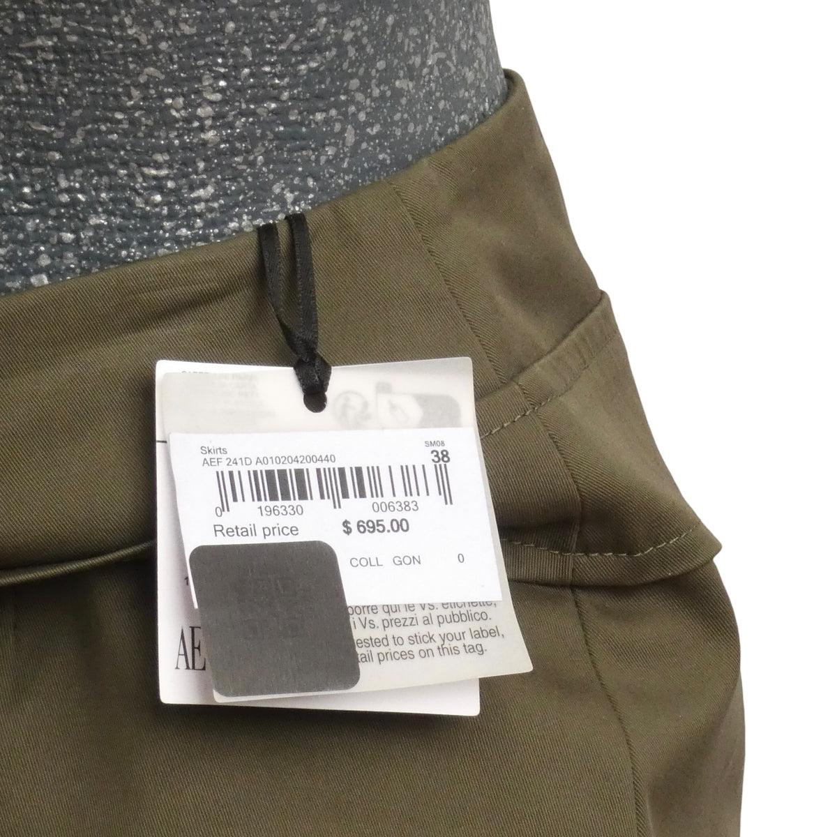 MOSCHINO COUTURE! - S2024 Olive Cotton Mini Skirt, Multiple Items Available