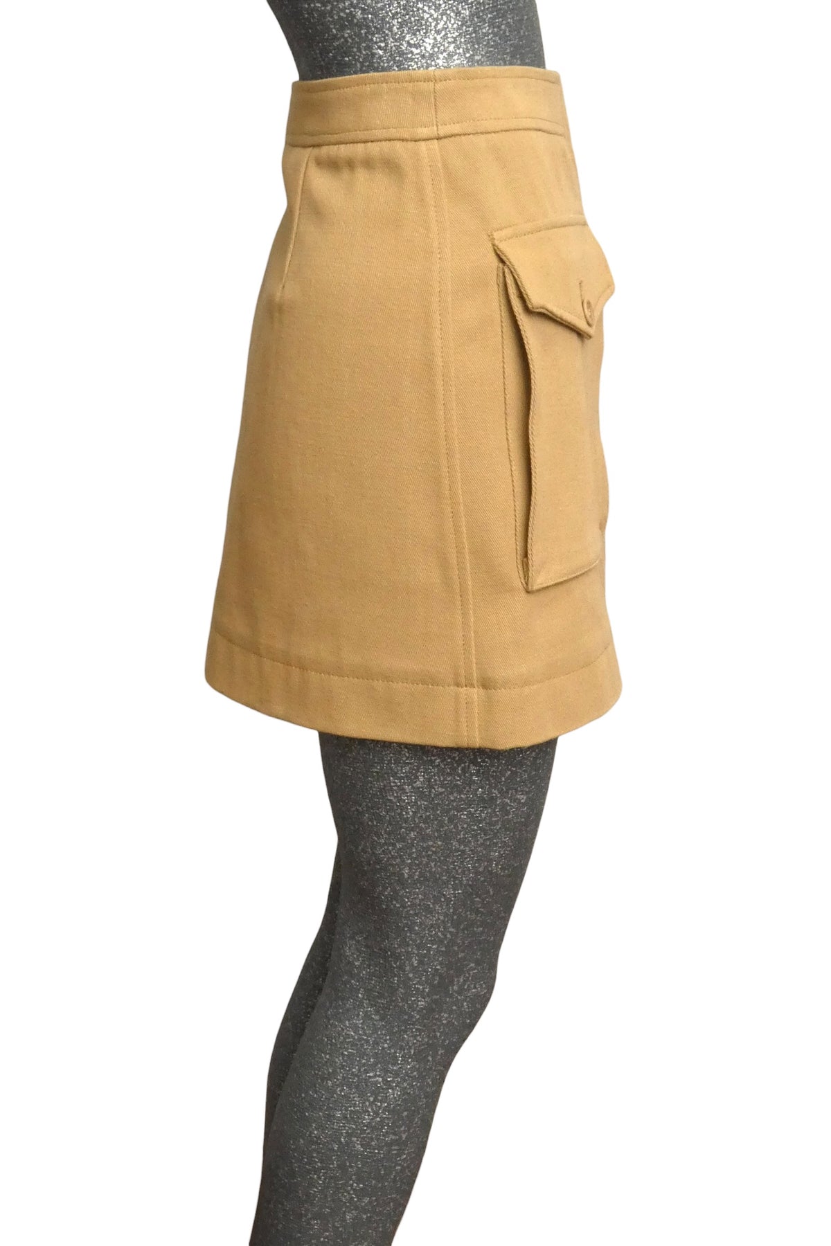 MOSCHINO COUTURE! - 2024 NWT Khaki Cargo Pocket Skirt, Size-6