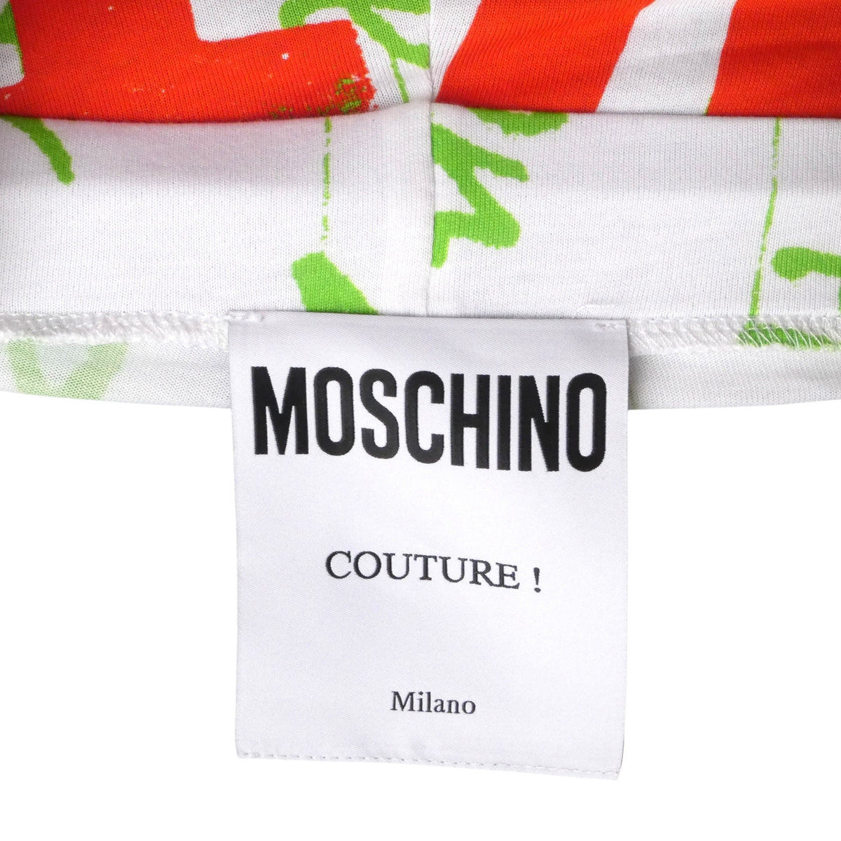 MOSCHINO COUTURE! - S2025 White & Multi Printed Knit Pants, Size-4