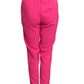 MOSCHINO COUTURE! - Fuchsia Wool Lace-up Slacks, Size-2