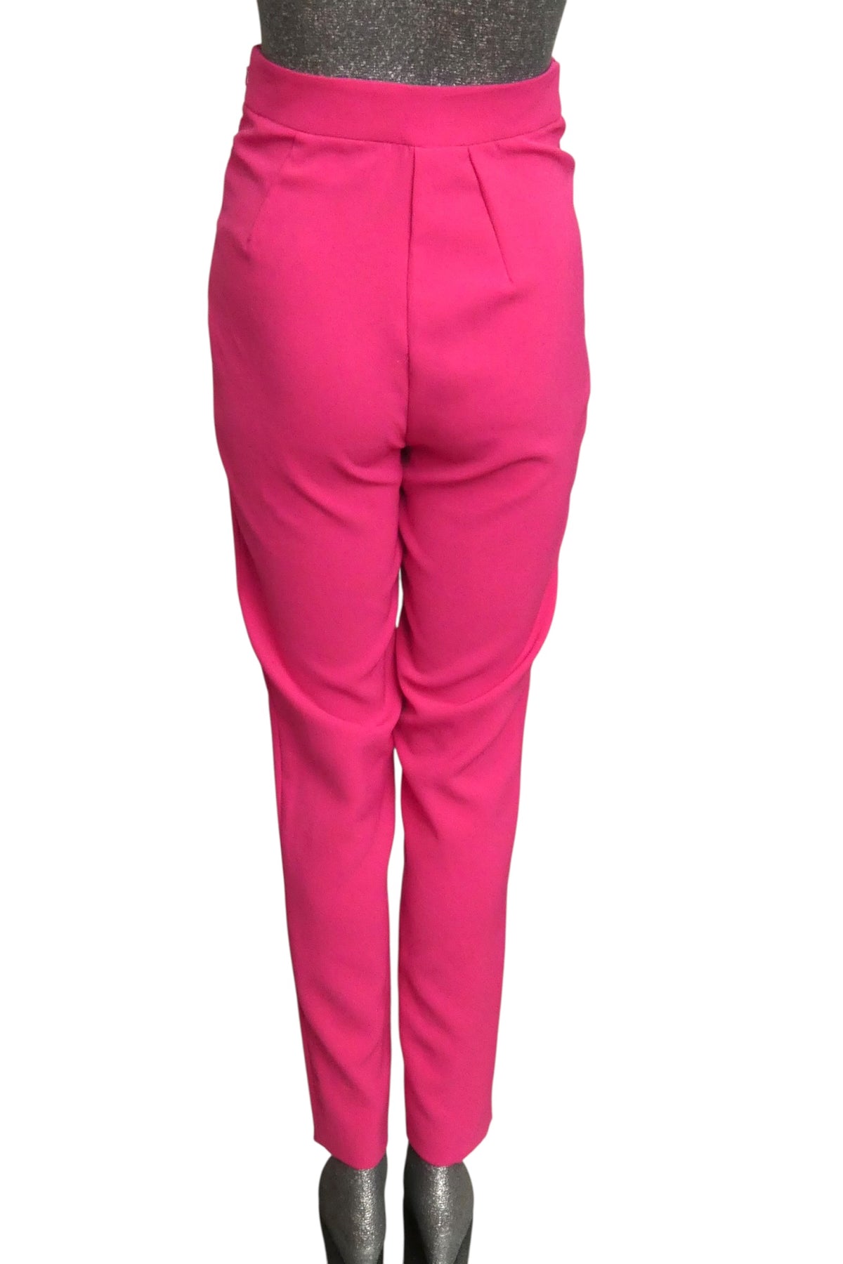 MOSCHINO COUTURE! - Fuchsia Wool Lace-up Slacks, Size-2