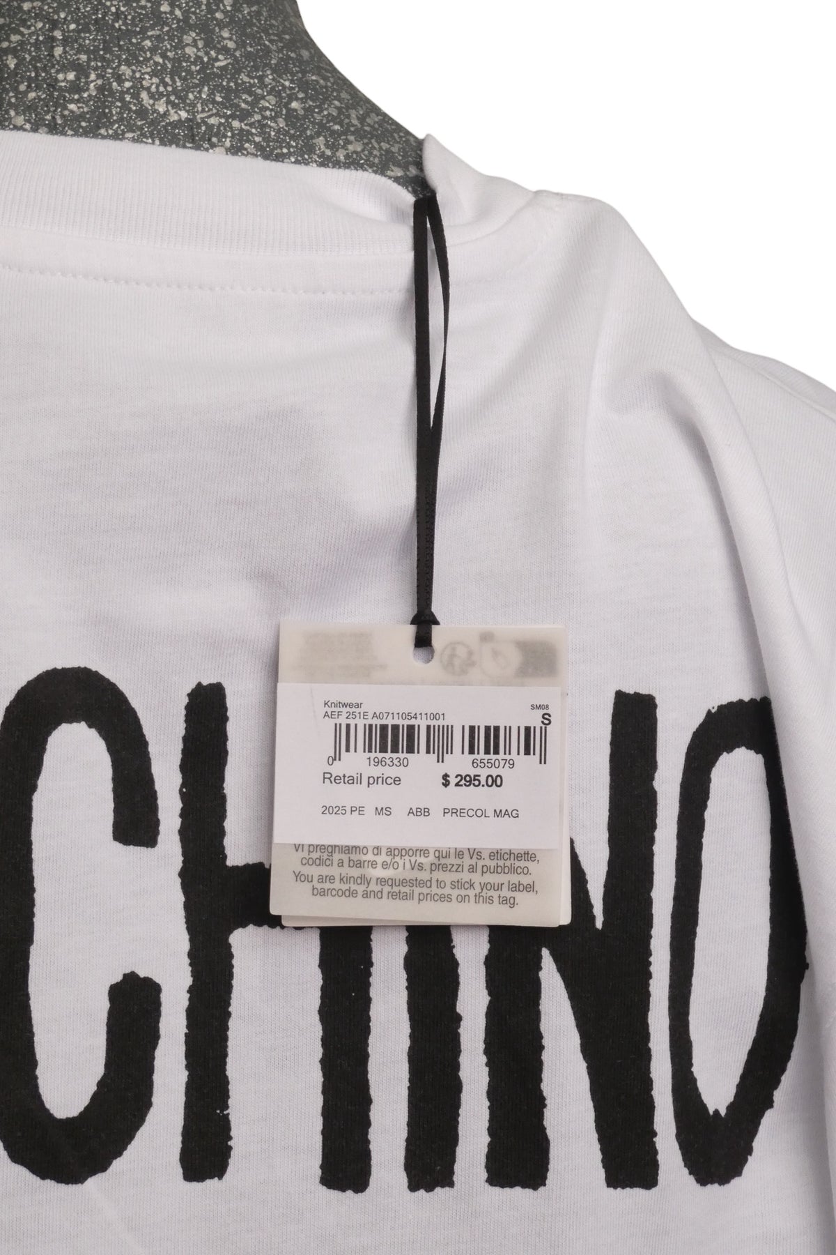 MOSCHINO COUTURE! - 2025 White Graphic Print T-Shirt, Multiple Sizes Available