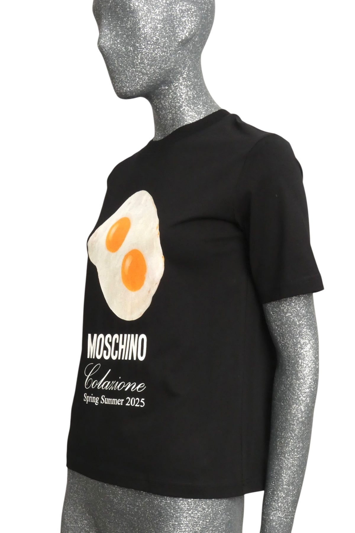 MOSCHINO COUTURE! - S2025 Black & White Fried Egg T-Shirt, Multiple Items Available