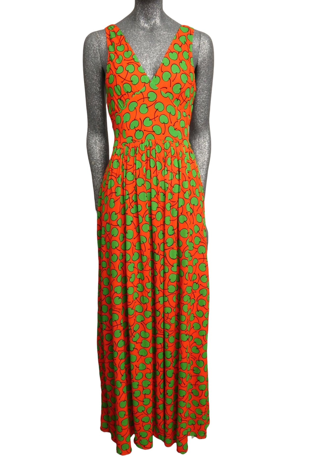 MOSCHINO COUTURE! - 2024 Red & Green Cherry Print Dress, Multiple Sizes Available