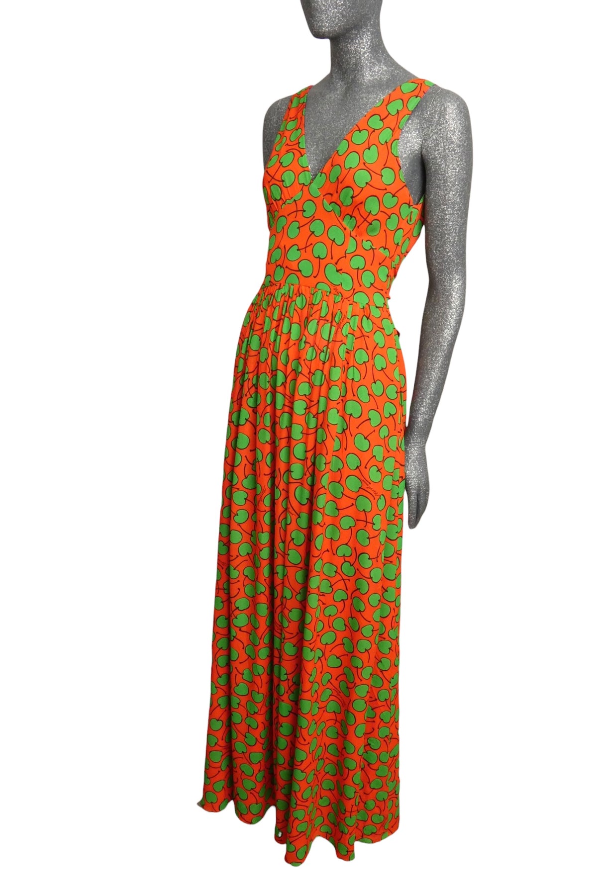 MOSCHINO COUTURE! - 2024 Red & Green Cherry Print Dress, Multiple Sizes Available