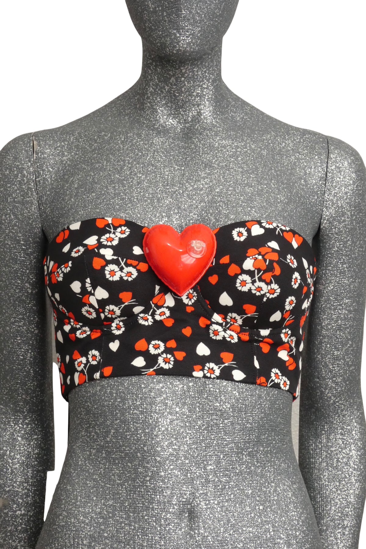 MOSCHINO COUTURE! - S2023 Black & Red Heart Bustier, Multiple Items Available