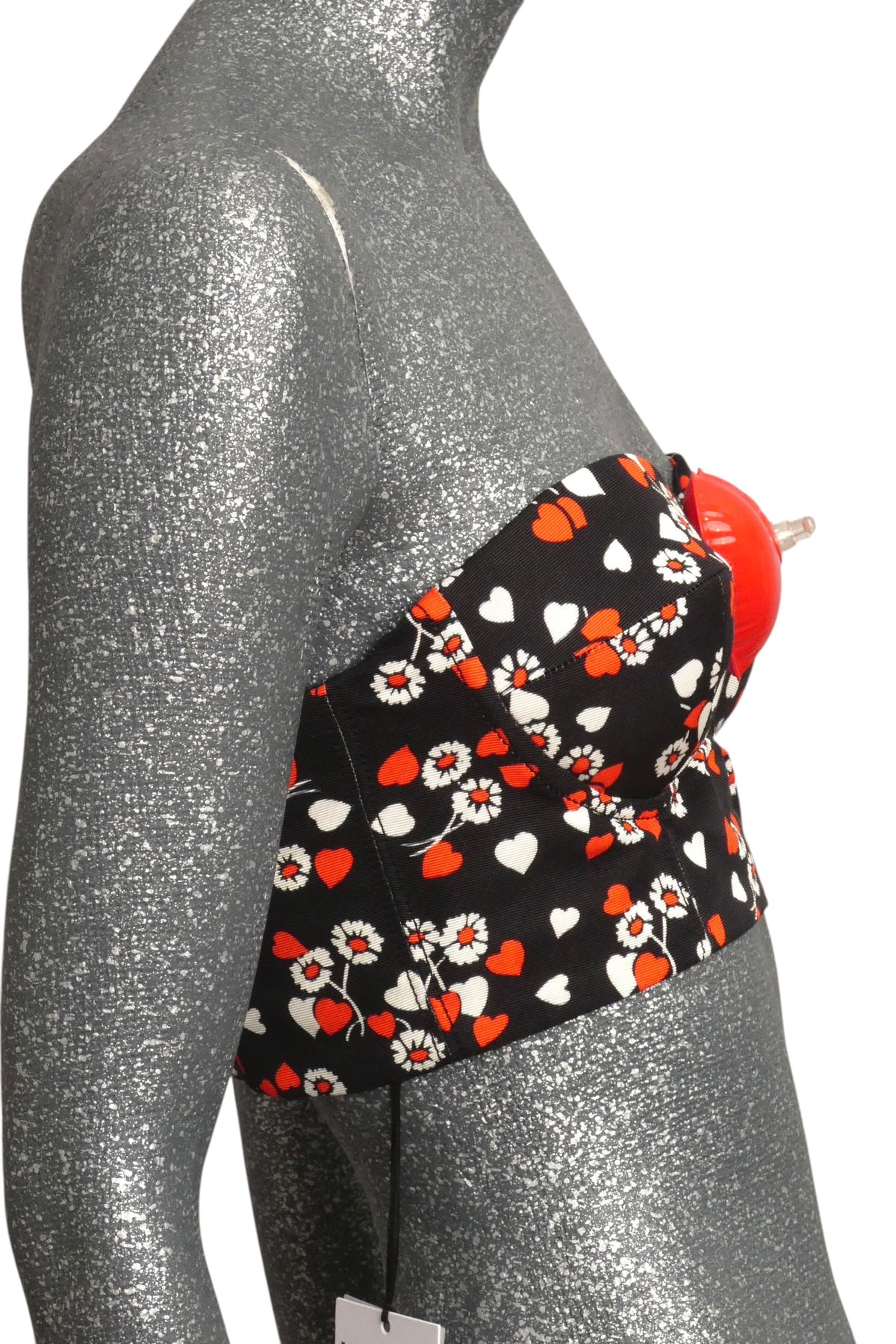 MOSCHINO COUTURE! - S2023 Black & Red Heart Bustier, Multiple Items Available