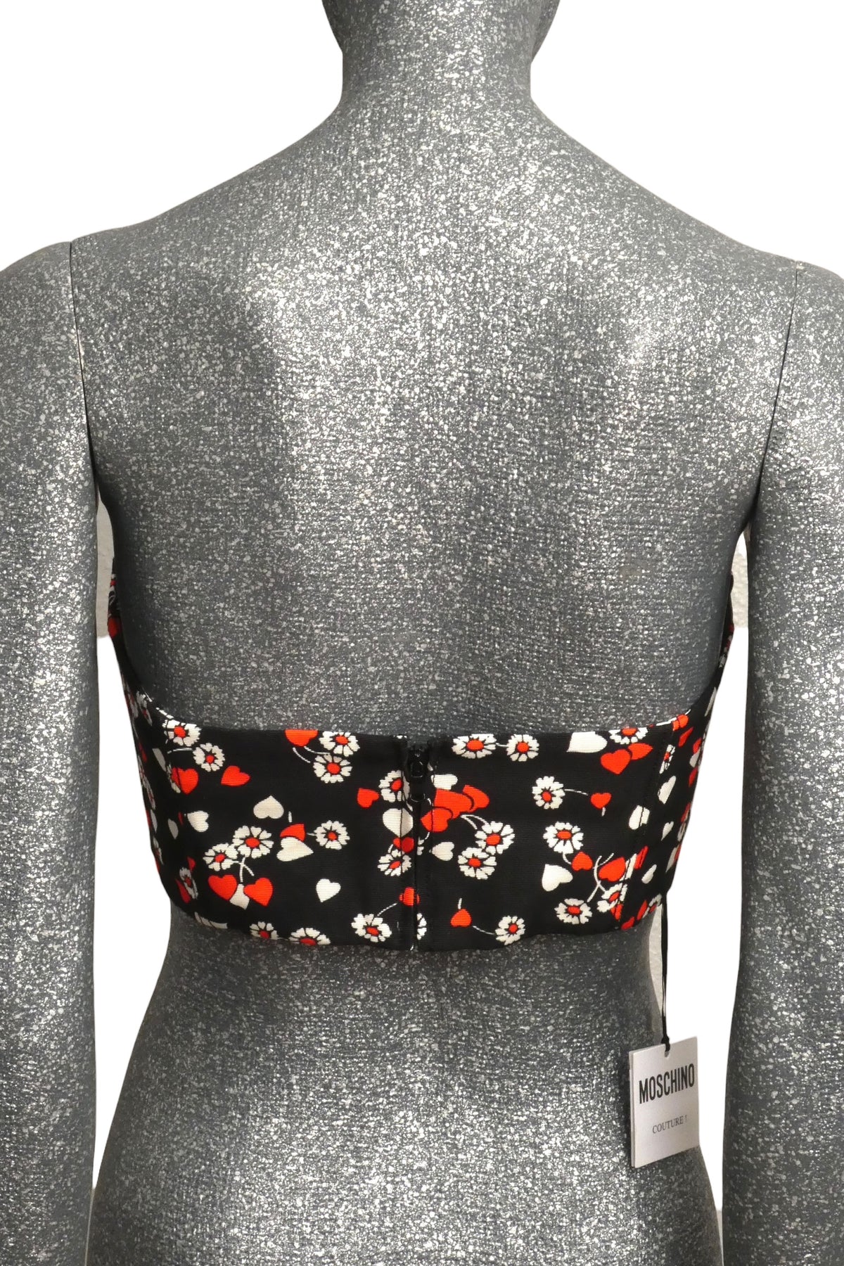 MOSCHINO COUTURE! - S2023 Black & Red Heart Bustier, Multiple Items Available