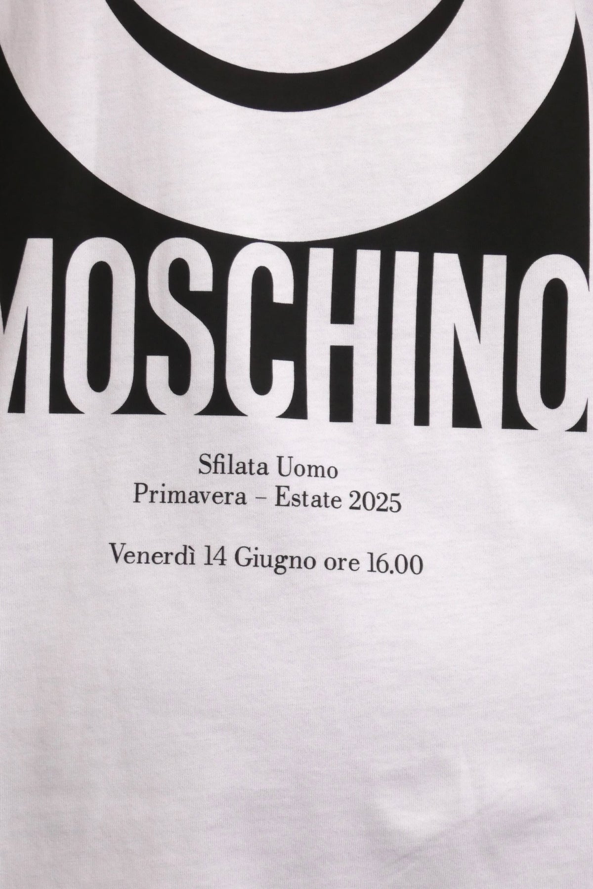 MOSCHINO COUTURE! - 2025 White & Black Smiley T-Shirt, Multiple Sizes Available
